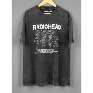 Radiohead Whatever電臺司令搖滾樂隊純棉水洗寬松休閑短袖T恤