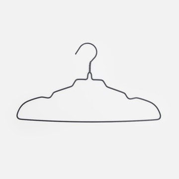 HOUSE DAY 全包覆PE防鏽衣架 10入 鐵灰