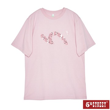 男裝 透明立體膠袋花短T-粉紅 (570964) 【5th STREET】【APP下單天天10%回饋】 最高折426