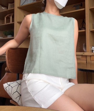 100%純亞麻襯衫，經典款