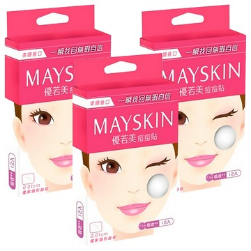 MAYSKIN 優若美 吸收型 痘痘貼 1.5cm  12入  3組