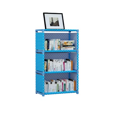 德利生活 多格書架3格 藍色 大容量 穩固耐用 輕鬆組裝  1入