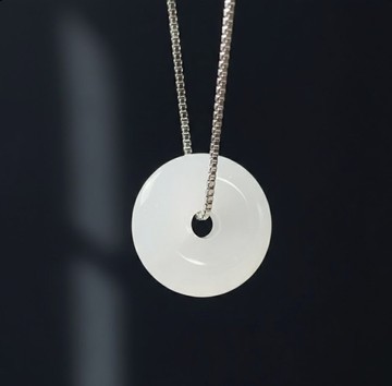 【願‧平安】冰種翡翠平安扣項鍊 | 天然緬甸玉A貨翡翠 |  送禮