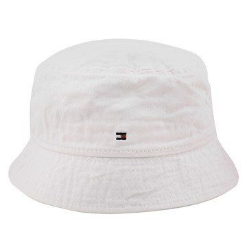 TOMMY HILFIGER- 小繡線LOGO棉質漁夫帽（白）L~XL_廠商直送