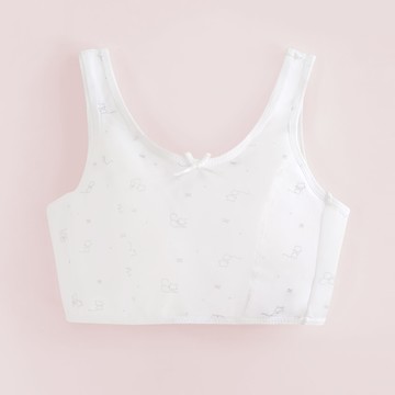 【Clany可蘭霓】 MIT小貓咪無鋼圈無感白色少女S-Q/2XL 內衣 學生涼感內衣 成長型  8038-22