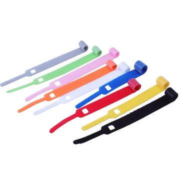 魔鬼氈電線整理帶尖頭1x15cm 雙面魔鬼氈 魔鬼氈束帶 電線收納 整線器 魔術貼 魔鬼沾【DI382】 123便利屋