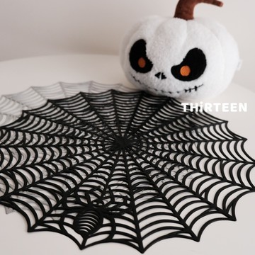 THiRTEEN拾叁家居◖Halloween萬聖節蜘蛛網防水餐墊 盤墊布 隔熱餐桌墊 擺飾 桌布 杯墊 餐具墊 拍照佈景