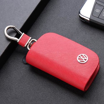 大眾車鑰匙包適用邁騰cc速騰朗逸帕薩特途觀L凌渡真皮汽車鑰匙套