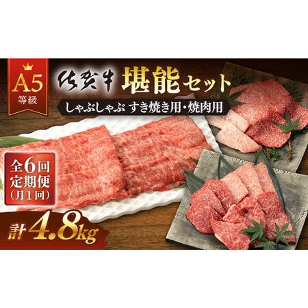 ふるさと納税 佐賀牛 A5 堪能セット (しゃぶしゃぶ すき焼き用 ・ 焼肉用) 計800g(400g×2P)  [NAB096]佐賀牛 牛.. 佐賀県嬉野市