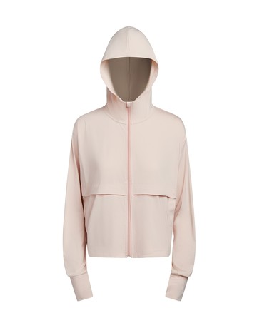 日常休閒百搭連帽運動外套(粉色)-女