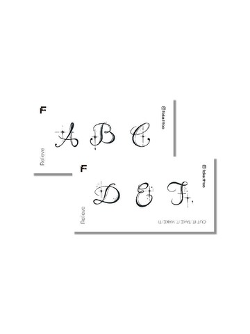 A F initial tattoo sticker set