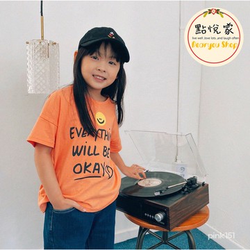 【PINK151】 韓國童裝 笑臉英文字母短袖上衣 親子裝 正韓 PK001