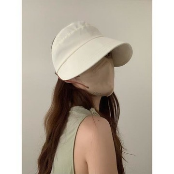 趙露思同款帽子女夏季防紫外線遮陽帽扎馬尾大帽檐防曬帽漁夫帽女