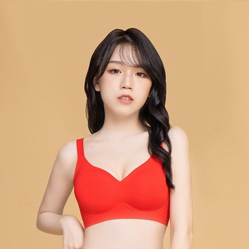 舒適零著肌無痕寬肩內衣(紅色 女生M-XL)