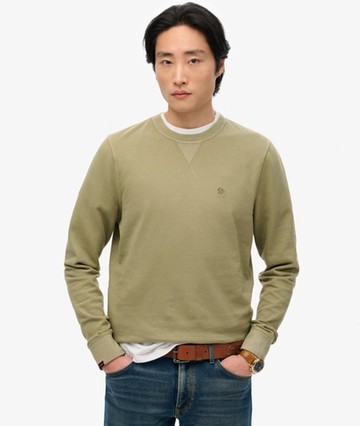 Superdry Men's Classic Essential Sweatshirt Khaki Size: M