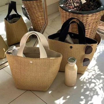 新款網紅海邊夏季沙灘度假百搭編織包復古手提包編盛之