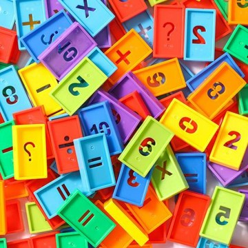 幼兒園塑料兒童幼教學習數字運算多米諾骨牌套裝益智早教積木玩具
