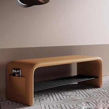 公司貨 免運 門口換鞋凳家用輕奢高級感進門可坐穿鞋櫃一體入戶臥室床尾長條凳 快速發貨