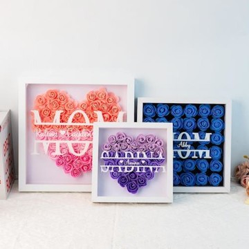 跨境一件定制花影盒母親節爆款玫瑰花送媽媽禮物永生花禮物定制