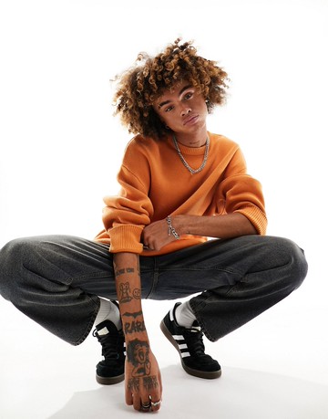 Weekday Cypher oversized jumper in rusty orange