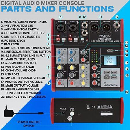 Studio Audio Sound Mixer Board Channel Bluetooth Compatible Professional Portable Digital Dj Mixing Console w  USB Mixer Audio Interface -並行輸入