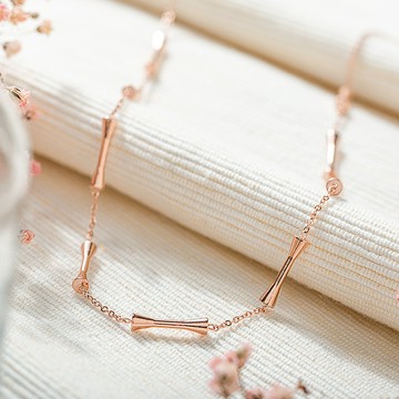 [鈦鋼]MARIGOLD滴答的午後簡約沙漏墜飾項鍊-玫瑰金【KMD041】-玫瑰金