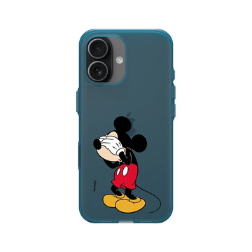 iPhone 17 Clear (相機按鈕) 夜幕藍 - 迪士尼-米奇 Mickey - 遮眼米奇