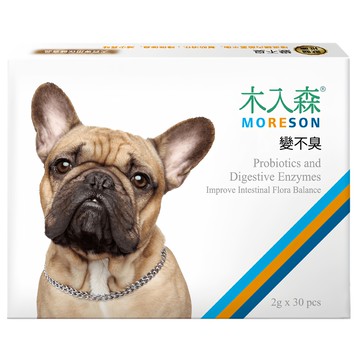MORESON 木入森 犬寶變不臭 益生菌 Set  幫助腸道蠕動 60億益生菌 減少排便異味 改善軟便/乾硬便  30包  60g  1盒