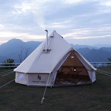 皓復古棉布帳篷戶外精緻露營輕奢野營蒙古包