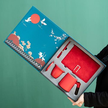 陶瓷水杯個人馬克杯茶水分離杯年會議商務辦公套裝禮品客戶伴手禮