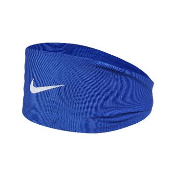 Nike 頭帶 Fury Classic 藍白 寬版 速乾 矽膠條 止滑 運動 籃球 健身 網球 髮帶 N101295342-0OS