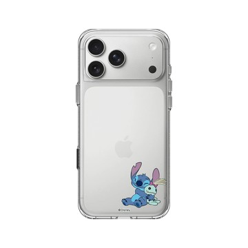 iPhone 17 Pro Max Clear Case（相機按鈕） 透明 - 迪士尼-史迪奇 Disney Stitch - 史迪奇 - 迷你史迪奇與Scrump