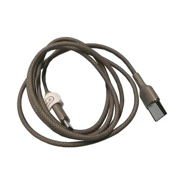 小麥購物 Type-C系列 快充編織數據線 雙C款 100W L1371  棕色  1.2cm  1個