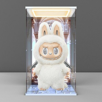 ?快速出貨? 公司貨 防塵罩適用泡泡瑪特 陰晴天使 LABUBU搪膠公仔回型燈亞克力展示盒