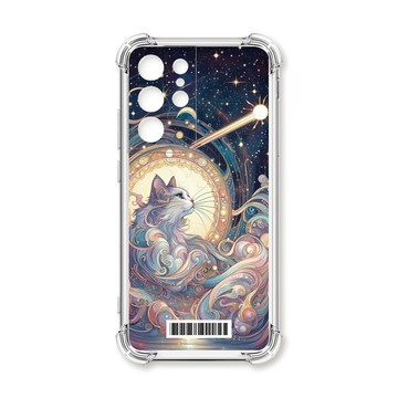 S系列(其他) 殼 TRON 三星 S21 Ultra 夏夜流星與貓  載具 四角防摔殼 手機殼