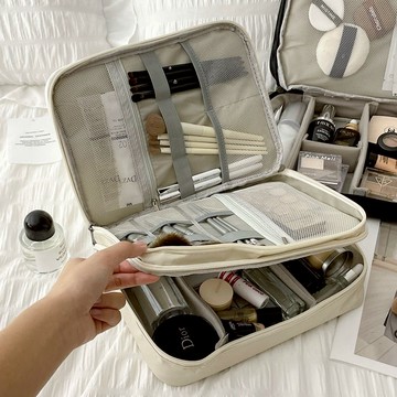台灣出貨 防水收納包 3C收納包 線材收納包 出差便攜旅行 拉鏈袋 數碼包 化妝包 洗漱品大容量 多功能分層區域收納袋