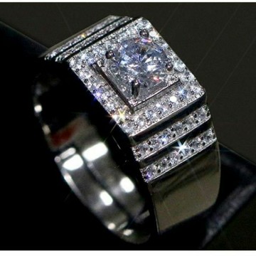 情人節 隔日到貨 不亮不用錢 滿鑚 1克拉 莫桑鑽 八心八箭 戒指 可調式戒圍A350