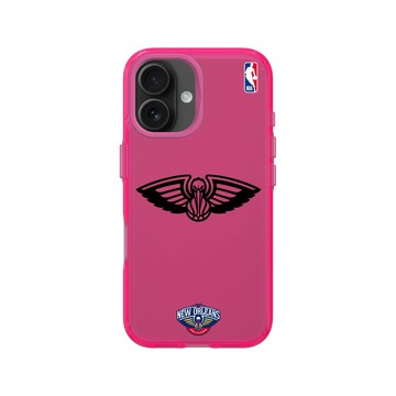 iPhone 16 Clear 粉漾桃 - NBA - B&W-新奧爾良鵜鶘 New Orleans Pelicans B&W