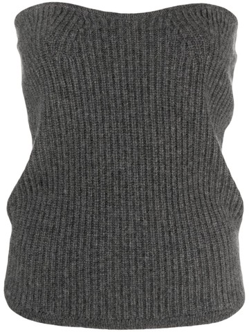 ISABEL MARANT - Blaze wool-cashmere blend top - women - Wool/Cashmere - 36 - Grey