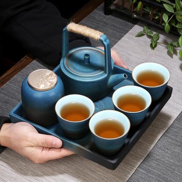 念云居提梁壺旅行茶具套裝便攜式一壺四杯功夫茶具簡約收納盒禮品