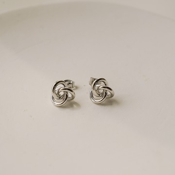 三扭結造型耳針式耳環