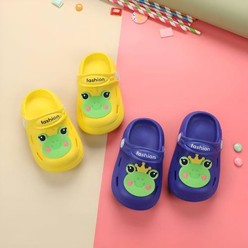 兒童拖鞋男童夏季防滑包頭女童室內洗澡幼兒寶寶戶外輕便洞洞鞋潮