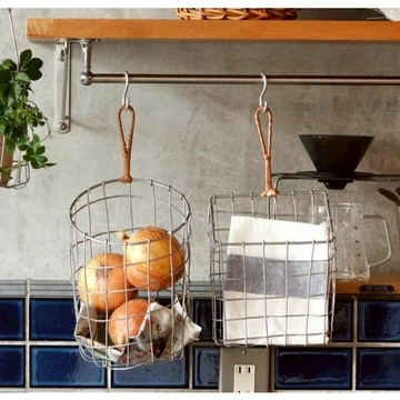 日本 Dusaule 復古工業風 鐵製掛籃 收納籃 廚房置物籃 浴室掛籃 雜誌籃 園藝花架 露營收納 居家佈置