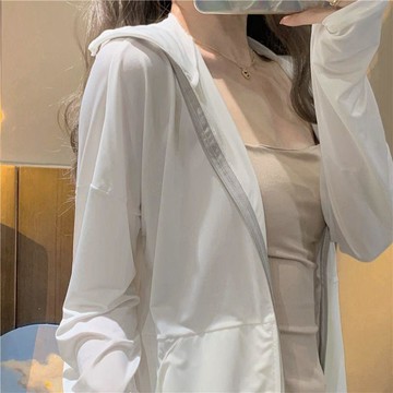 台灣出貨+免運 日系防曬衣 女款外穿夏季寬鬆休閒透氣防紫外線超薄上衣外套 冰絲外套 涼感防曬外套 遮陽外套 運動外套