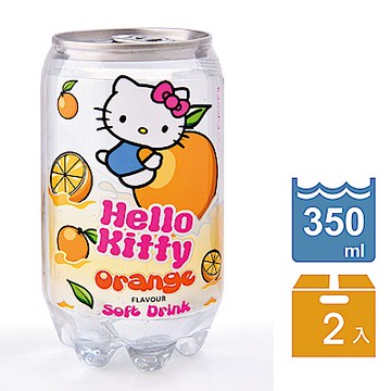 Glinter 凱蒂貓加味氣泡水-柳橙口味(350mlx2)