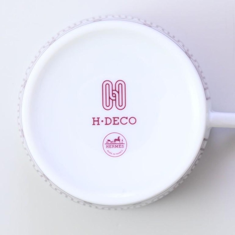 エルメス ティーカップ＆ソーサー ペア Hデコ H DECO ROUGE Hデコ