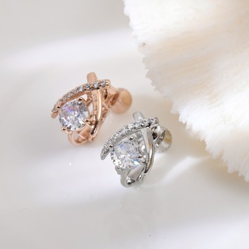 正韓大水鑽交叉耳夾-多款任選