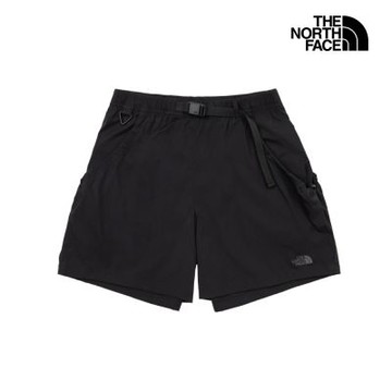 【The North Face 官方旗艦】北面女款黑色DWR防潑水抽繩口袋短褲｜8G02JK3