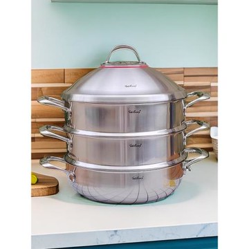 德國品質18-10不銹鋼蒸鍋籠屜304炒鍋火鍋邊爐燜燉煮多功能鍋30