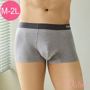 男內褲 (M-2L)蠶絲蛋白舒適透氣排汗無痕貼身平口褲_灰色#1116